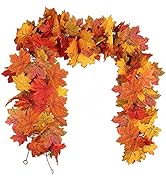 RECUTMS 2 Pcs Fall Garland Fall Leaves Garland Fall Decor Autumn Decor for Home Artificial Fall F...