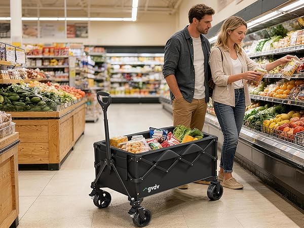 GVDV Wagons Carts Foldable for Groceries