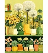 500 Piece Jigsaw Puzzle for Adults - Colorful Botanical Flower Pots &amp; Indoor Plants Vintage Cotta...