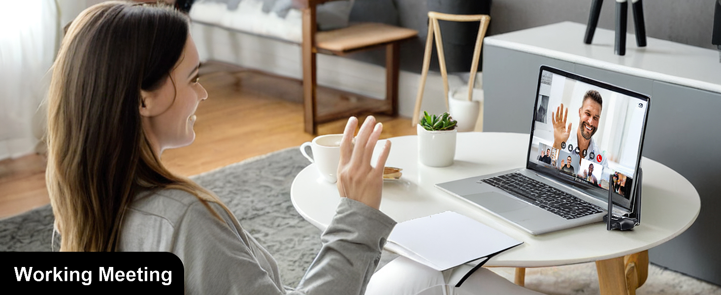 WiFi Adapter for Desktop PC Wireless 1300Mbps USB Network Dongle with 5dBi High Gain Dual Antennas