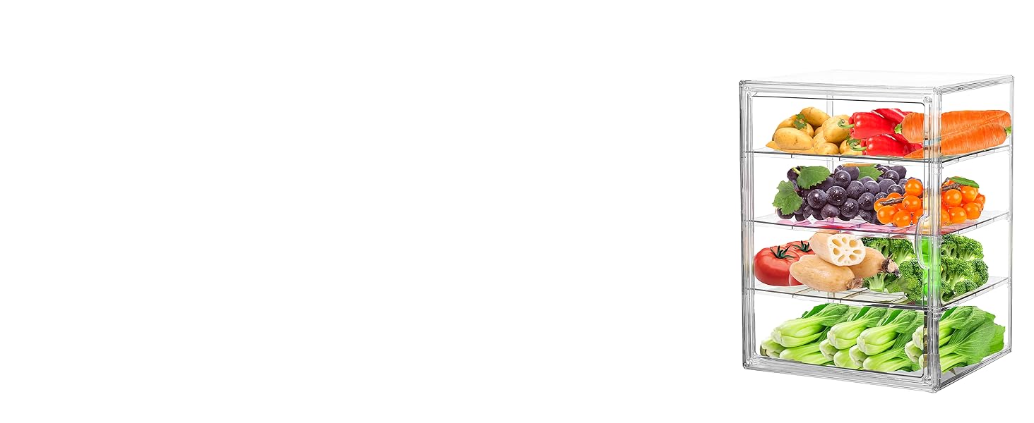 vegetables fruits box acrylic display case bread box airtight