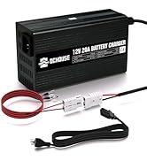 DC HOUSE 12V 20A Lithium Battery Charger, 14.6V LiFePO4 Charger with Battery Quick Connector &amp; LE...