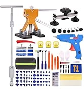 125 PCS Car Dent Puller Kit, Dent Repair Tool,Paintless Dent Removal with Golden Lifter,Bridge Pu...