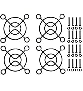 Easycargo 4pcs 40mm Black Fan Grill/Guard with Screws + Nuts (4 Pack)