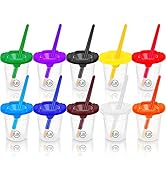 Paint Cups – Paint Containers with Lids, 10 Pack No Spill Paint Cups for Kids Including Toddler P...