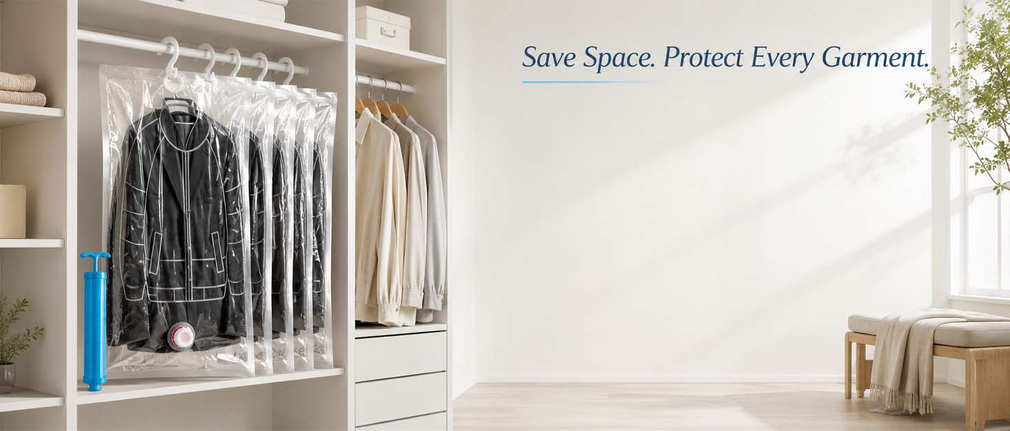 hanging vacuum storage bags for coats