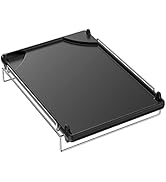 Skyflame Universal Cast Iron Griddle, Flat Top Gas Grill Griddle Pan with Removable Rack and Rais...