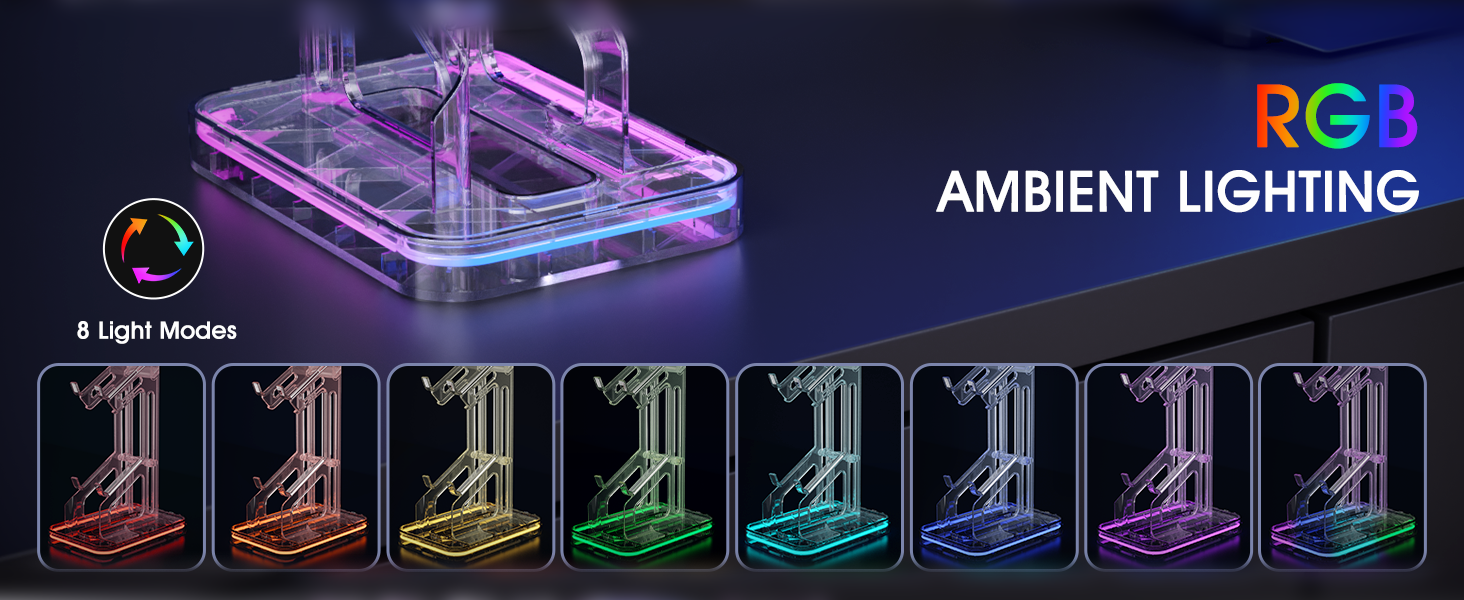 RGB Gaming Headphones with 2 USB Charging Ports