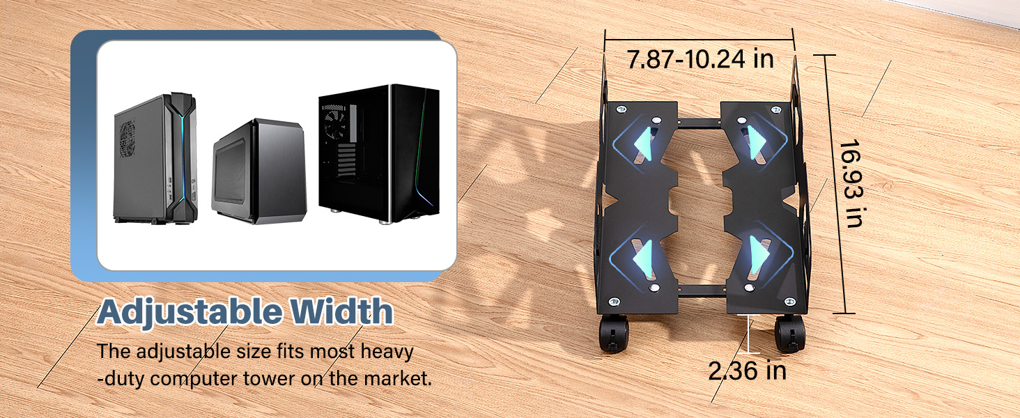 Adjustable Computer Tower Stand