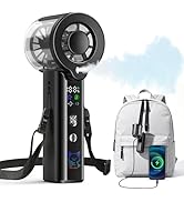 Qiravo Upgraded Misting Fan Portable Fan, 16000 RPM Rechargeable Mini Fan Handheld with Spray Coo...