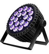 SHEHDS LED Stage Par Lights LED 18X18W DJ Stage Lights RGBWA+UV 6in1 Wash/Strobe Effect DMX512 Co...