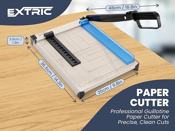 Large guillotine-style paper cutting board and cuter for precise, clean cuts, cortadora de papel