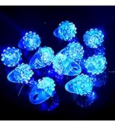 LACGO 12 PCS Halloween LED Flashing Finger Toys - Blinking Bumpy Finger Toys Finger Light Adult N...