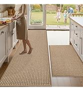 Kitchen Rugs,Non Slip Kitchen Mats for Floor-Thick Stain Resistant Kitchen Floor Mat Runner Carpe...