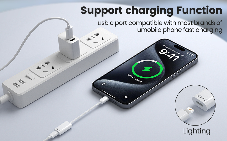 USB C to Lightning Audio Adapter