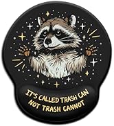 Mouse Pad with Wrist Rest, Funny Trash Raccoon Ergonomic Mousepad Wrist Support for Desk, Cute An...