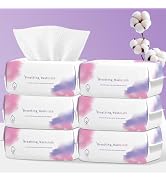 Disposable Face Towel 600 Count, Soft Cotton Face Clean Towels, Dry Wipes Facial Cloths Towelette...
