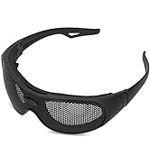 FILFEEL Safety Goggles Breathable Shock Resistant Iron Mesh Patterned Uv400 Wind And Sand For Mil...
