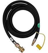 METER STAR 12 Ft Quick Connect Liquid Propane Hose for RV to Hook Up Portable Camping BBQ Grill,Q...
