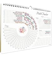 Hadigu Habit Tracker Calendar (Undated 12 Month) with Spiral Bound and Hanger, A4 size (8.3"x11.7...