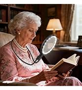 Hands-Free Neckband Magnifier &amp; Magnifying Glass with Light for Seniors – Rechargeable 5X/10X Lar...