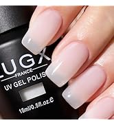 L'UGX Sheer Milky White Gel Polish 15ML Neutral Translucent Gel Nail Polish UV Jelly Natural Fren...