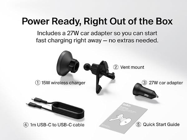 Wireless Charging Car Vent Mount
