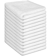 INFICRIME 12 Pack 100% Cotton Wash Cloth, 12x12 Inch Highly Absorbent and Soft Feel Fingertip Tow...