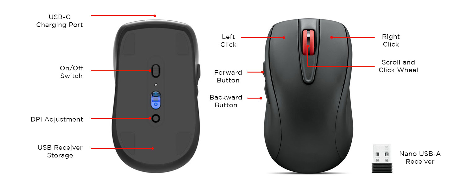 WL500 Rechargeable Silent Mouse