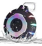 HEYSONG Waterproof Bluetooth Speaker, IPX7 Mini Shower Speaker with 24H Playtime, LED Light, Floa...