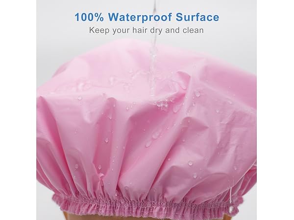 6 PCS Double Layer Waterproof Shower Caps