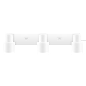 white 3-light track fixtures