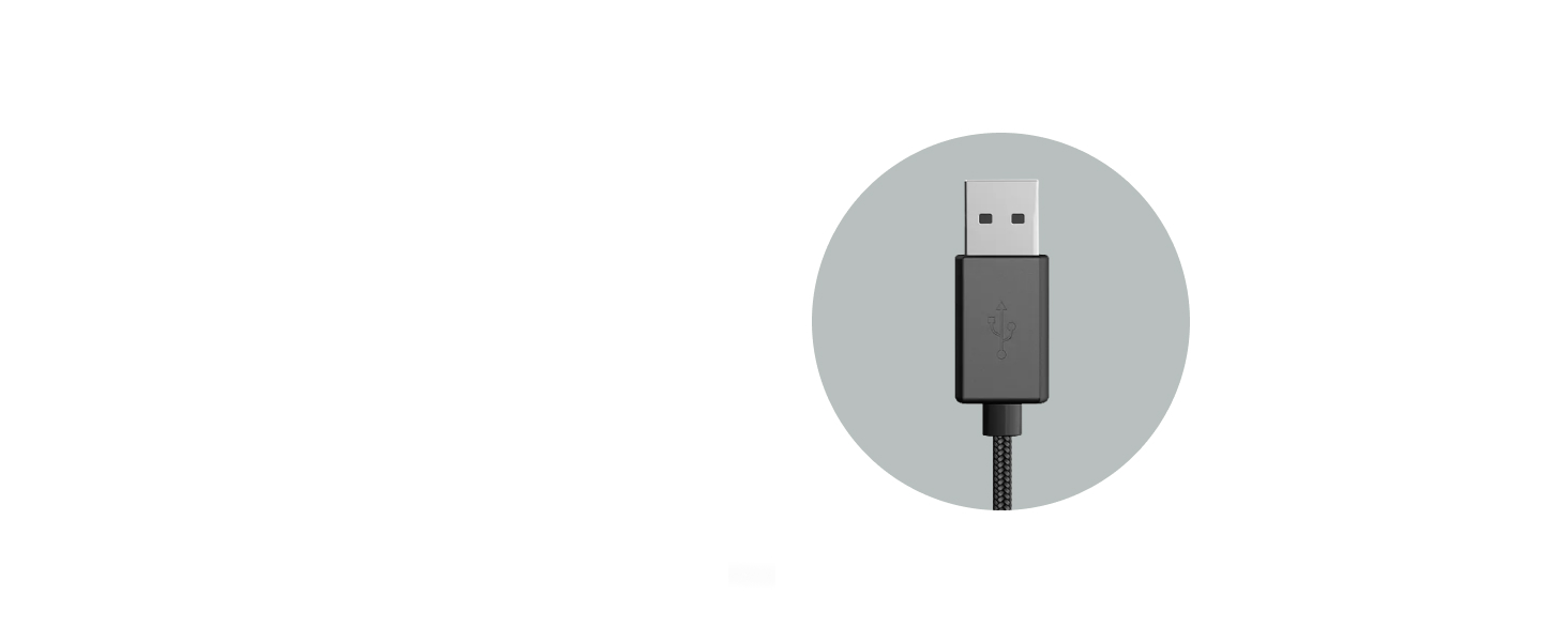 Plug and play USB-A connection, USB-A headset, mono USB-A environmental noise-canceling headset