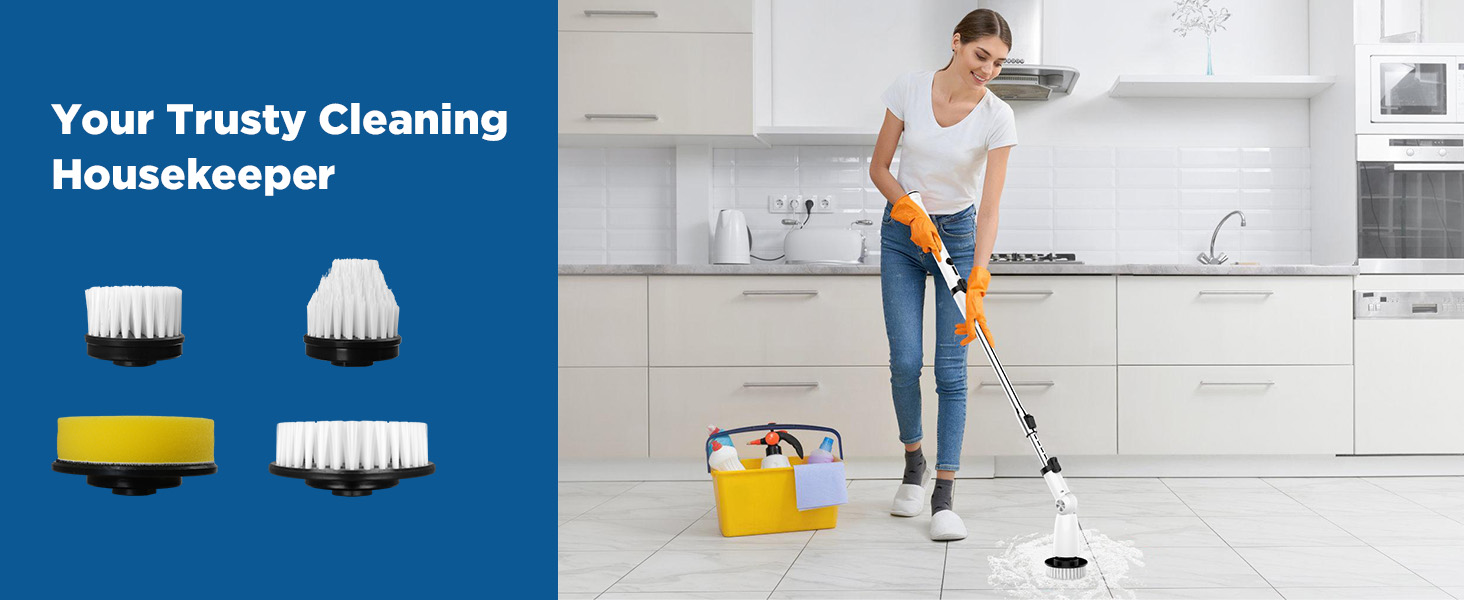 electric spin scrubber brush power brush floor scrubber