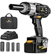 C P CHANTPOWER 20V Cordless Impact Wrench with 1/2” Chuck, Strong Motor Max Torque 450N.m, 4.0Ah ...