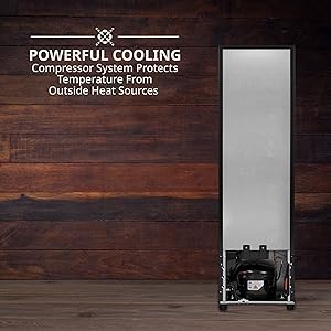 ivation wine cooler powerful compressor cooling