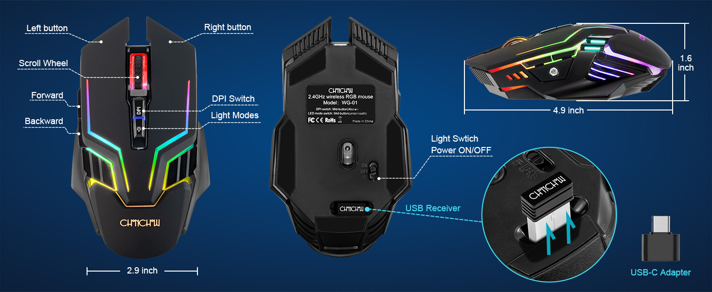 rechargeable gaming mouse
