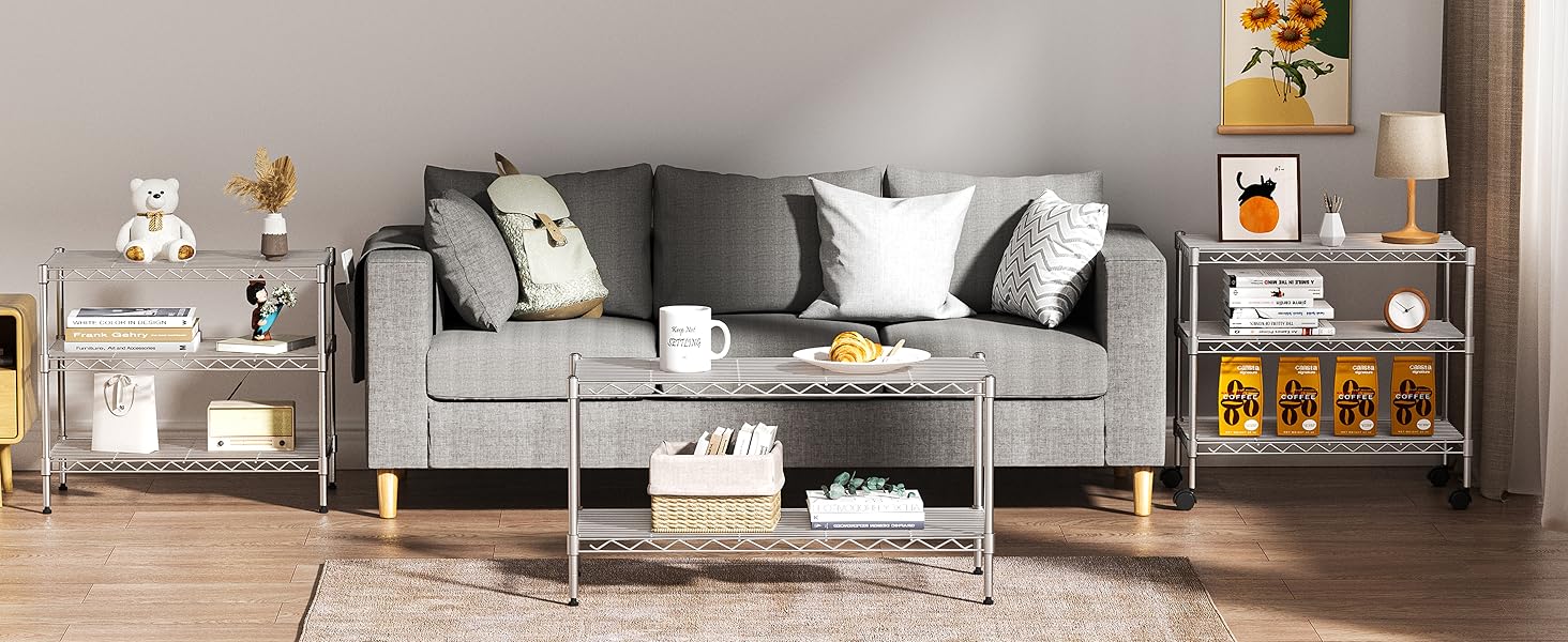 2 tier shelving unit