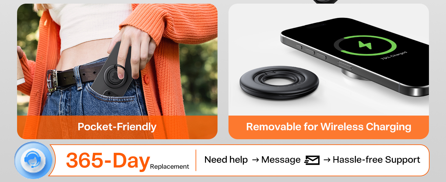 magnetic phone grip ring holder kickstand lightweight