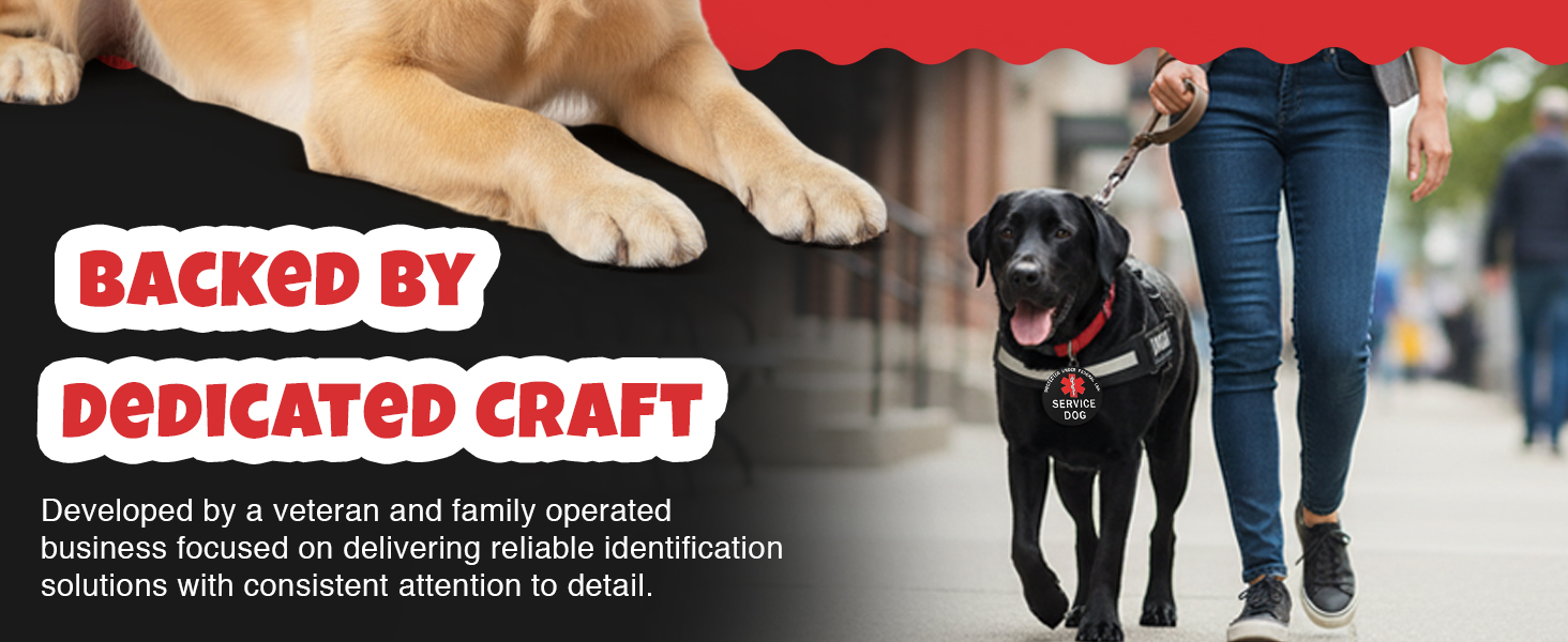 double sided service dog identification tag federal protection working