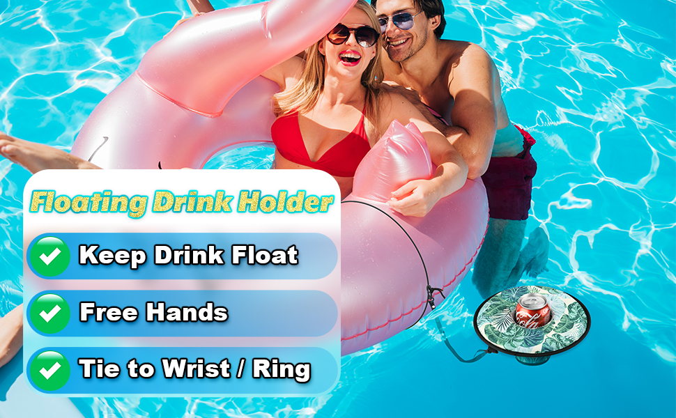 Floating Drink Holder Beverage Float Cup Holder Neoprene Floating Coaster Drink Holder