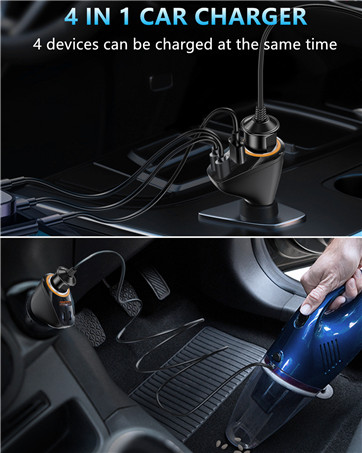 12v Cigarette Lighter Adapter Cigarette Lighter USB Charger Splitter Car Charger extension socket