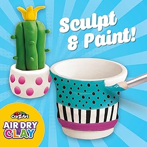 air dry clay, sculpt and paint