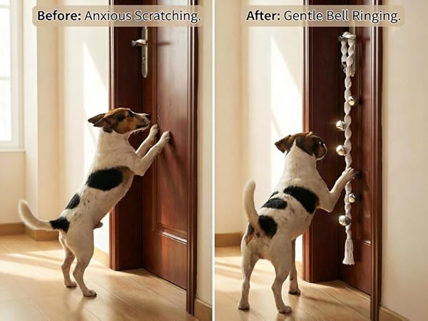 Comparison of Dog Bell Before and After Use