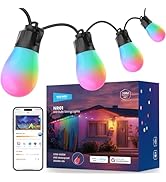 NEEWER 96ft Outdoor String Lights, App Control Smart AI RGBW Hanging Outside Warm White Patio Bal...