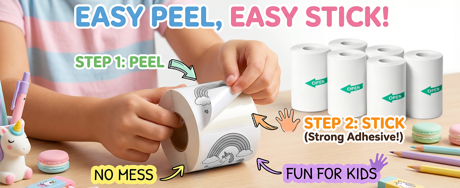 10 Rolls Sticker Paper