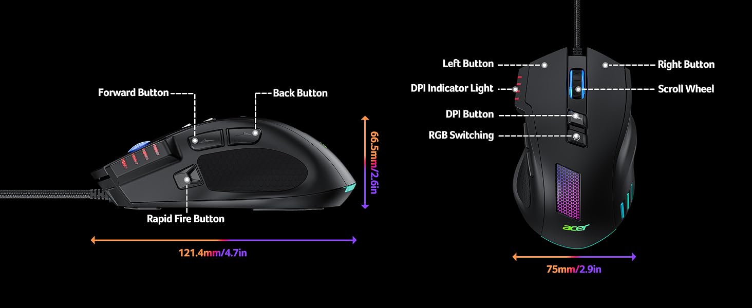 Right Handed Gaming Mouse