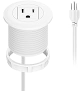 Mini Desktop Power Hub Grommet, Desk Outlet Charge Stantion Build-in 1 US Standard Outlet with 6....