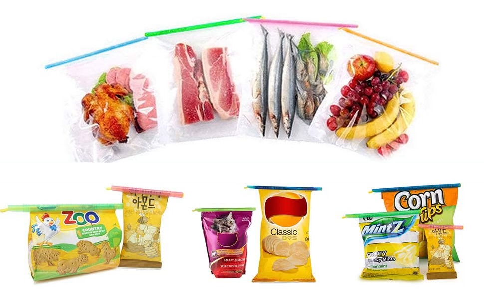 Food bag sealer, snack bag clips, chip clips, keep food fresh, food storage clips