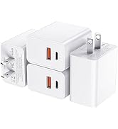 USB C Wall Charger Block, 20W Dual Port QC+PD 3.0 Power Adapter Type C Fast Charging Block Plug f...